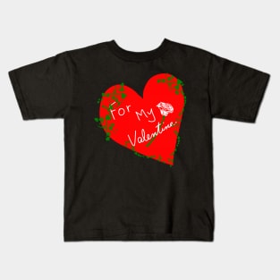 For My Valentine Ivy Heart Kids T-Shirt